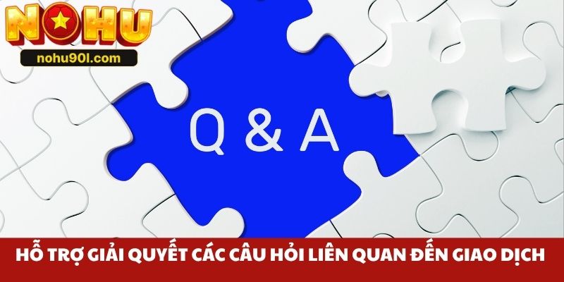 Hỗ trợ giải quyết các câu hỏi liên quan đến giao dịch tài chính